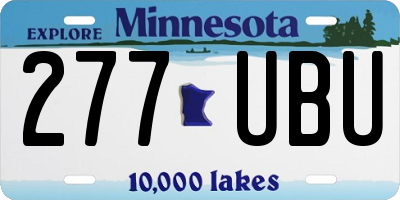 MN license plate 277UBU