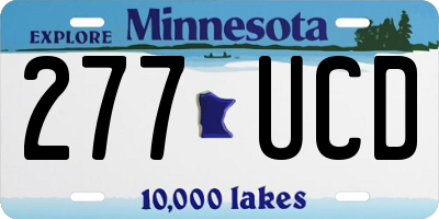 MN license plate 277UCD