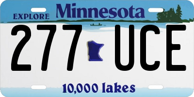 MN license plate 277UCE