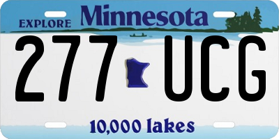 MN license plate 277UCG