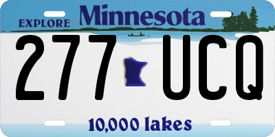MN license plate 277UCQ