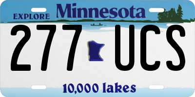 MN license plate 277UCS