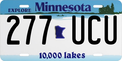 MN license plate 277UCU