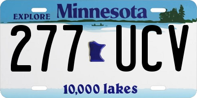 MN license plate 277UCV