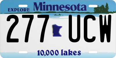 MN license plate 277UCW