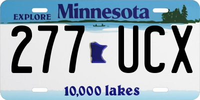 MN license plate 277UCX