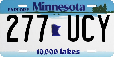MN license plate 277UCY