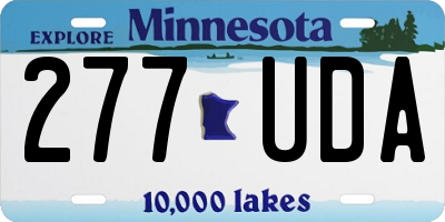 MN license plate 277UDA