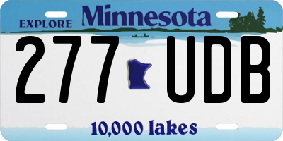 MN license plate 277UDB