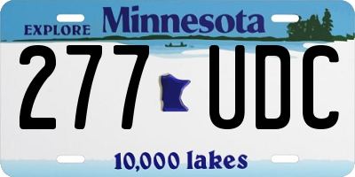 MN license plate 277UDC