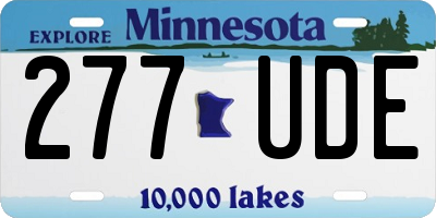 MN license plate 277UDE