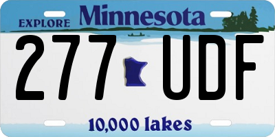 MN license plate 277UDF