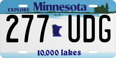 MN license plate 277UDG