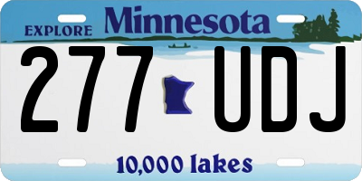 MN license plate 277UDJ
