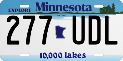 MN license plate 277UDL
