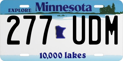 MN license plate 277UDM