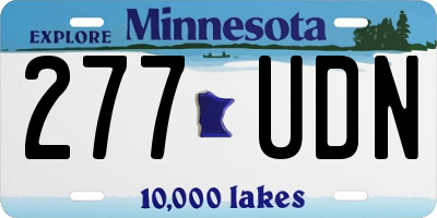 MN license plate 277UDN