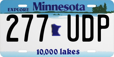 MN license plate 277UDP