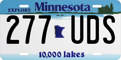 MN license plate 277UDS