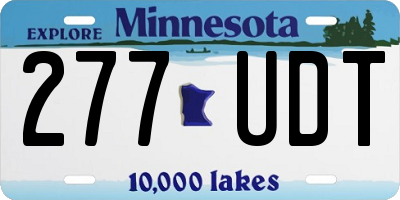 MN license plate 277UDT