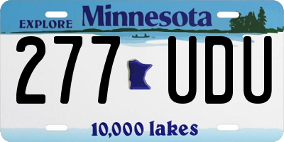 MN license plate 277UDU