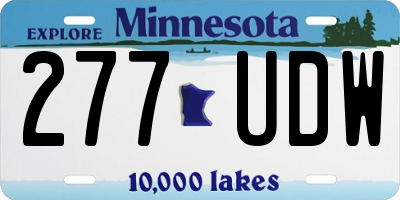 MN license plate 277UDW