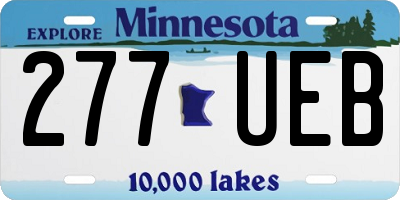 MN license plate 277UEB