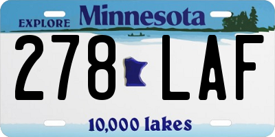 MN license plate 278LAF