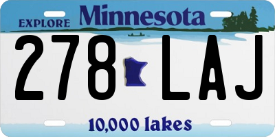 MN license plate 278LAJ