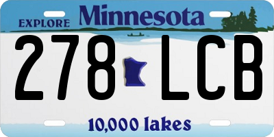 MN license plate 278LCB