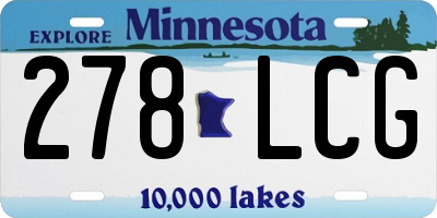 MN license plate 278LCG
