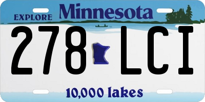 MN license plate 278LCI