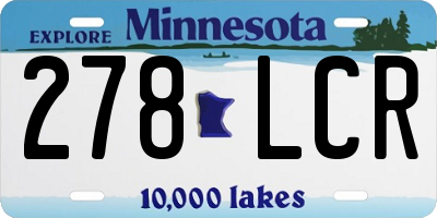 MN license plate 278LCR