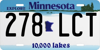 MN license plate 278LCT