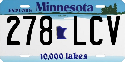 MN license plate 278LCV