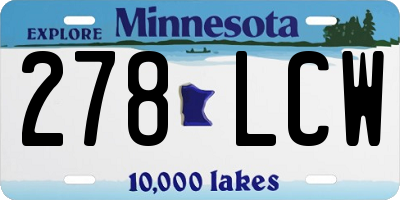 MN license plate 278LCW
