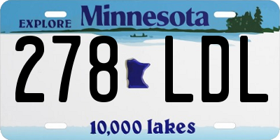MN license plate 278LDL