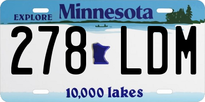 MN license plate 278LDM