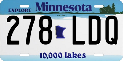 MN license plate 278LDQ
