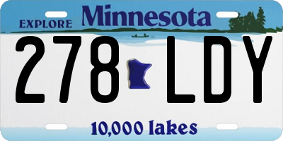 MN license plate 278LDY