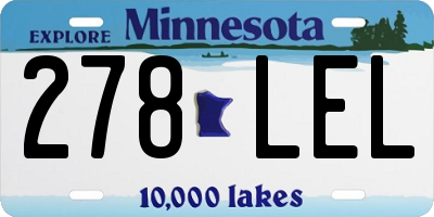 MN license plate 278LEL
