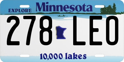 MN license plate 278LEO