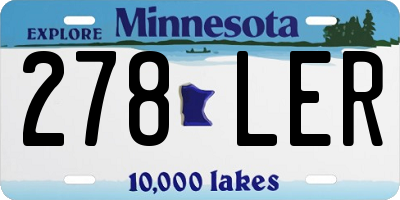 MN license plate 278LER