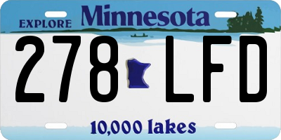 MN license plate 278LFD