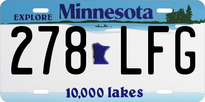 MN license plate 278LFG