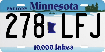MN license plate 278LFJ