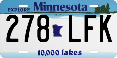 MN license plate 278LFK