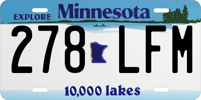 MN license plate 278LFM