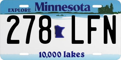 MN license plate 278LFN