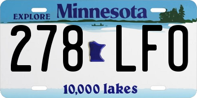 MN license plate 278LFO